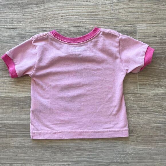 Pink Mickey Mouse Ringer Tee Disney World Baby Girl 6 Months Retro Girly WDW - Picture 7 of 7